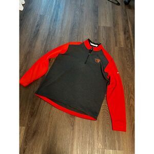 Nike Golf Oregon State Beavers 1/4 Zip Pullover Men L Dri-FIT Charcoal Orange